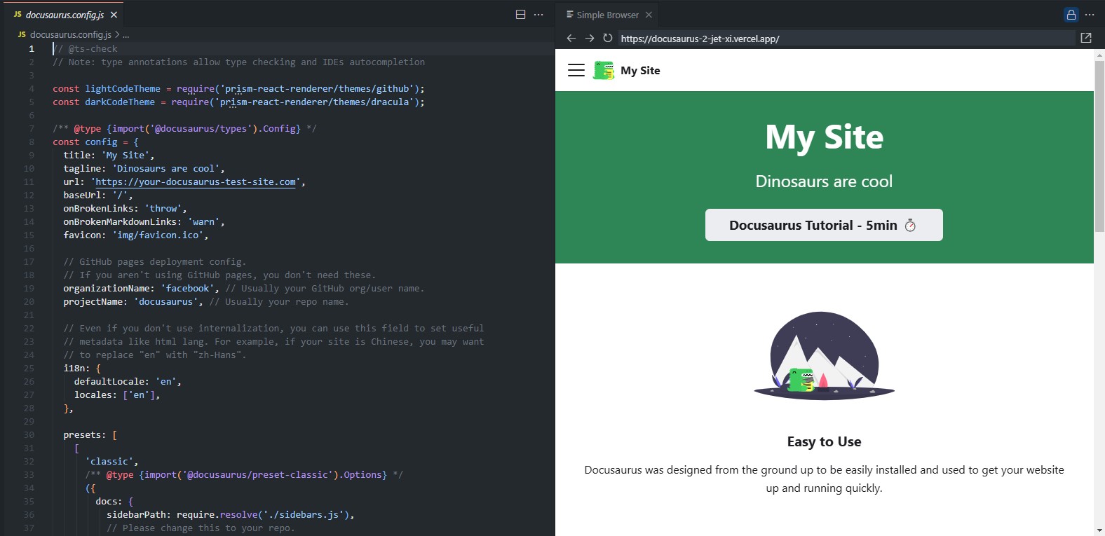 Docusaurus Local Development